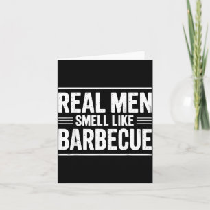 Echte Männer grillen Bbq-König Vatertag Cookout Karte
