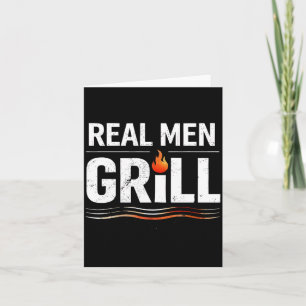 Echte Männer grillen Bbq-König Vatertag Cookout Karte