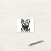 Echte Männer haben Bärenbarsche Post-it Klebezettel (Auf Schreibtisch)