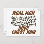 Echte Männer haben Brusthaare! Postkarte (Vorne/Hinten)