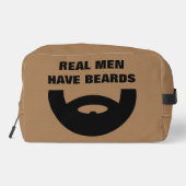 Echte Männer haben ein lustiges braunes Toiletteng Waschbeutel (Rückseite)