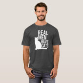 Echte Männer haben lustige Katzen T-Shirt (Vorne ganz)