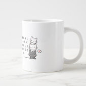 Echte Männer halten Tasse und Katzen mit drei Fäka (Rechts)