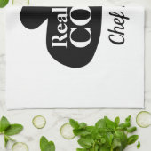 Echte Männer kochen lustiges Backofen Mitt Küchent Geschirrtuch (Gefaltet)