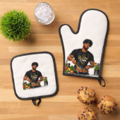 Echte Männer kochen Ofenhandschuh & Topflappen-Set (Oben Unten)