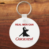 Echte Männer können schnell Schlüsselanhänger (Vorderseite)