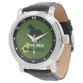 Echte Männer laufen frei und wild, schwarz (zäher  Armbanduhr (Schrägansicht)