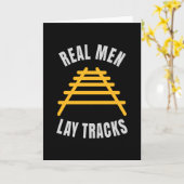 Echte Männer legen Schienen Karte (Gelbe Blume)