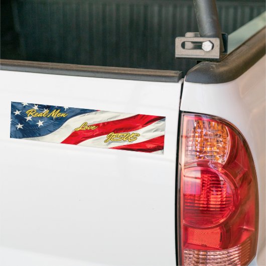 Echte Männer Liebe Jesus Autoaufkleber (Auf Lkw)