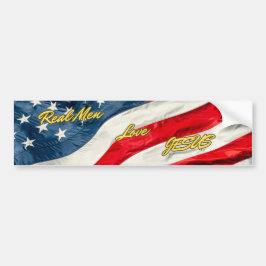 Echte Männer Liebe Jesus Autoaufkleber