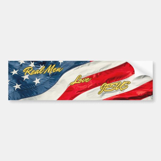 Echte Männer Liebe Jesus Autoaufkleber (Vorne)