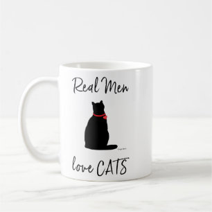 Echte Männer Liebe Katzen. Graphic, Cool White Kaffeetasse