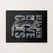 Echte Männer Liebe Katzen in Not Puzzle (Horizontal)