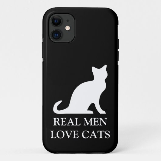 Echte Männer Liebe Katzen iPhone Fall Case-Mate iPhone Hülle (Rückseite)