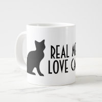 Echte Männer Liebe Katzen lustige große Jumbo-Größ