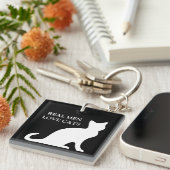 Echte Männer Liebe Katzen Schlüsselanhänger (Vorderseite rechts)