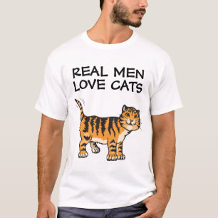 Echte Männer Liebe Katzen, T - Shirt, Orangentabby T-Shirt