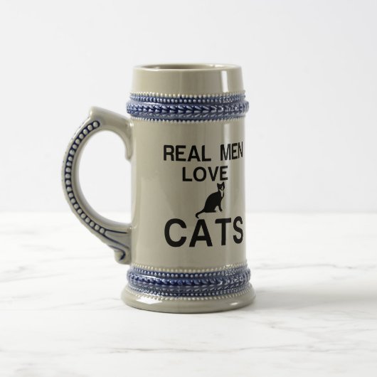 ECHTE MÄNNER LIEBEN KATZEN BIERGLAS (Links)