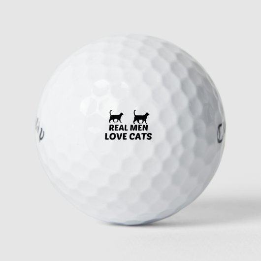 ECHTE MÄNNER LIEBEN KATZEN GOLFBALL (Vorderseite)