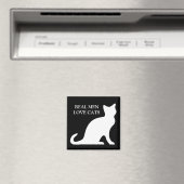 Echte Männer lieben Katzen Magnet (In Situ (Geschirrspüler))