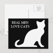 Echte Männer lieben Katzen Postkarten (Vorne/Hinten)