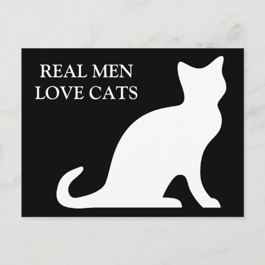 Echte Männer lieben Katzen Postkarten (Vorderseite)