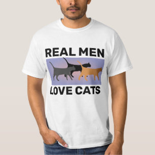 ECHTE MÄNNER LIEBEN KATZEN, T-SHIRTS FÜR MÄNNER MI