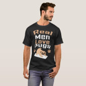Echte Männer lieben Möpse T-Shirt (Vorne ganz)