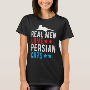 Echte Männer lieben Perserkatze Katzen Tierbesit T-Shirt