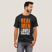 Echte Männer lieben Stachelschweine T-Shirt (Vorne ganz)