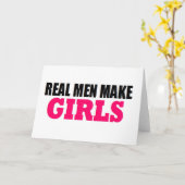 Echte MÄNNER MACHEN GIRLS BABY DADDDDY NEUE VATER Karte (Gelbe Blume)