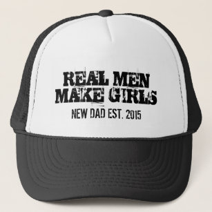 Echte Männer machen Mädchen LKW-Hut für neuen Vate Truckerkappe