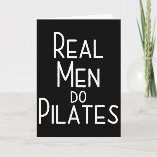 Echte Männer machen Pilates Karte (Vorderseite)