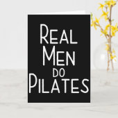 Echte Männer machen Pilates Karte (Gelbe Blume)