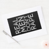 ECHTE MÄNNER RAPE NICHT RECHTECKIGER AUFKLEBER (Umschlag)