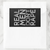 ECHTE MÄNNER RAPE NICHT RECHTECKIGER AUFKLEBER (Tasche)