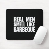 Echte Männer riechen nach Barbecue-Grill BBQ Vater Mousepad (Mit Mouse)