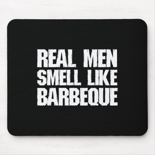 Echte Männer riechen nach Barbecue-Grill BBQ Vater Mousepad (Vorne)