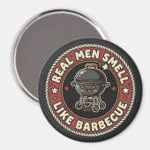 Echte Männer riechen nach BBQ & Rauch | Grillmeist Magnet (Vorderseite/Rückseite)
