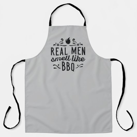 Echte Männer riechen nach BBQ Schürze (Vorderseite)