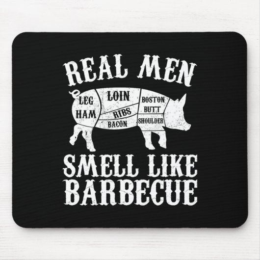Echte Männer riechen nach Byrbeque Bbq Byrbecue Gr Mousepad (Vorne)