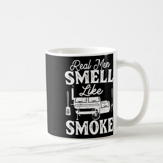 Echte Männer riechen nach Rauch - Pitmaster Bbq Sm Kaffeetasse (Rechts)