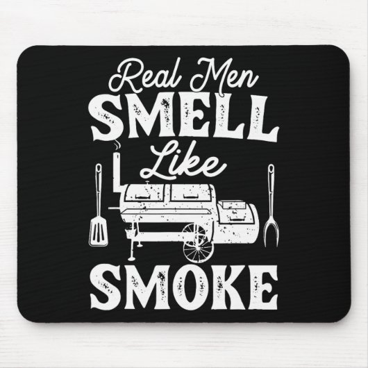 Echte Männer riechen nach Rauch - Pitmaster Bbq Sm Mousepad (Vorne)
