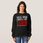 Echte Männer riechen wie Diesel Funny Car Mechanic Sweatshirt (Vorne ganz)