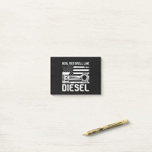 Echte Männer riechen wie Diesel-Funny-Mechanic-Ges Post-it Klebezettel (Auf Schreibtisch)
