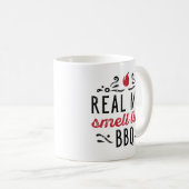 Echte Männer riechen wie GRILLEN Kaffeetasse (VorderseiteRechts)