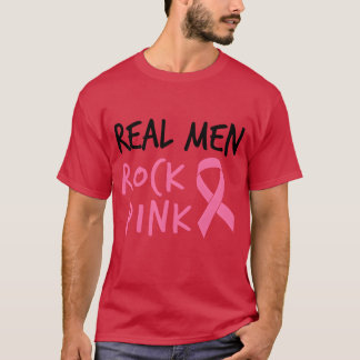 Echte Männer rocken Pink Fighting Brustkrebs T-Shirt