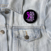 Echte Männer schlagen nicht gegen häusliche Gewalt Button (Beispiel)