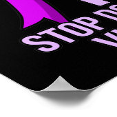 Echte Männer schlagen nicht gegen häusliche Gewalt Poster (Ecke)