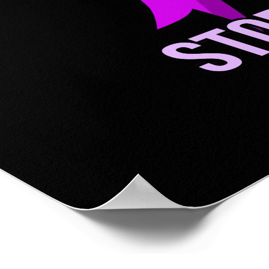 Echte Männer schlagen nicht gegen häusliche Gewalt Poster (Ecke)